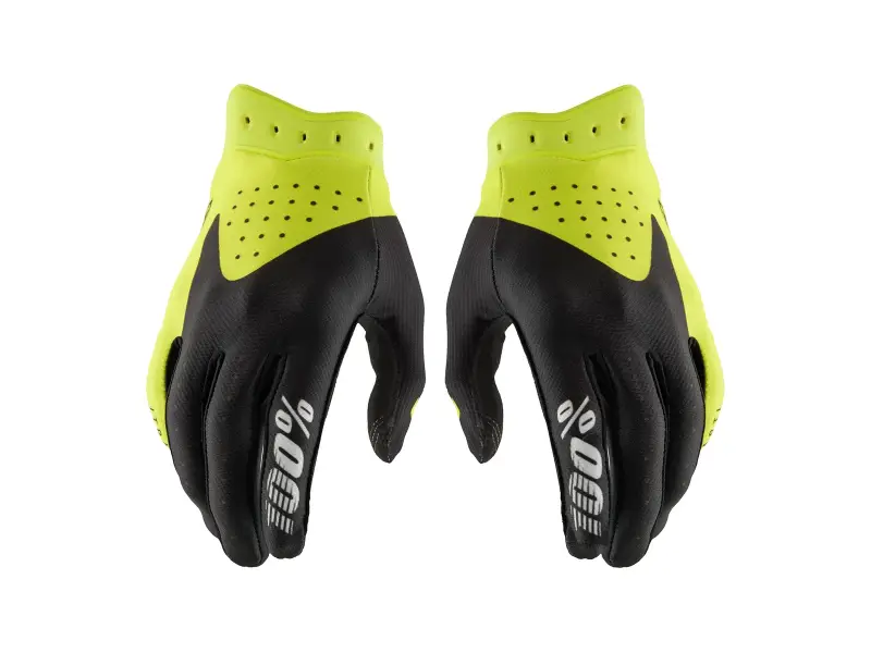 100 Percent "iTrack Youth" Handschuhe - Black/Fluo Yellow (Kids)