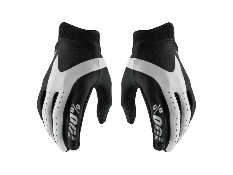 100 Percent "iTrack Youth" Gloves - Black/Grey  (Kids)