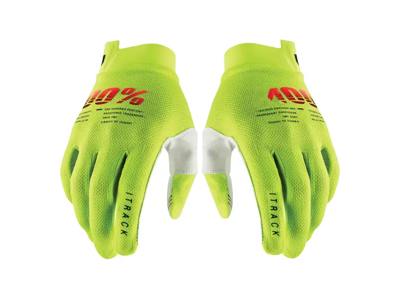 100 Percent "iTrack Youth" Gloves - Fluo Yellow (Kids)