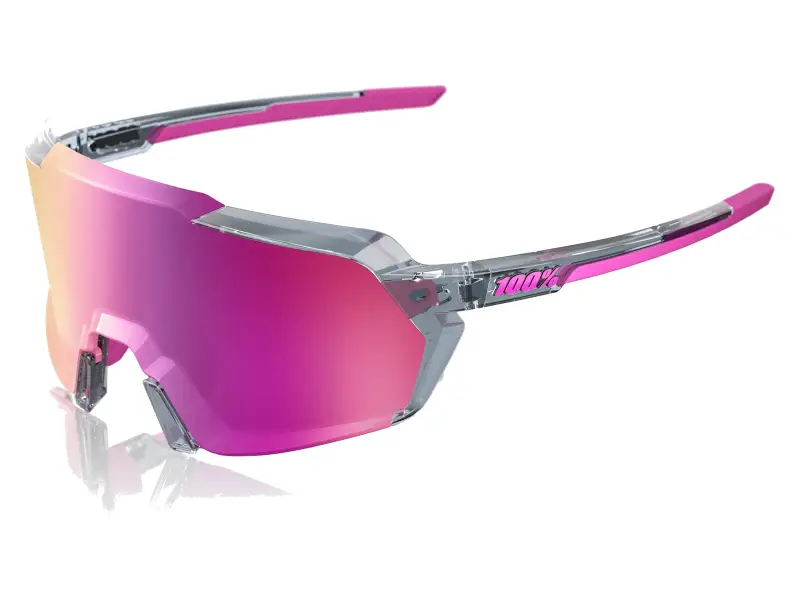 100 Percent "Korbin" Sunglasses - Mirror Lens / Polished Translucent Grey