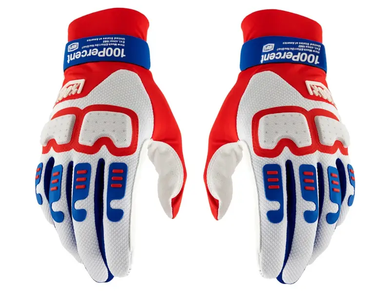 100 Percent "Langdale" Handschuhe - Red/White/Blue