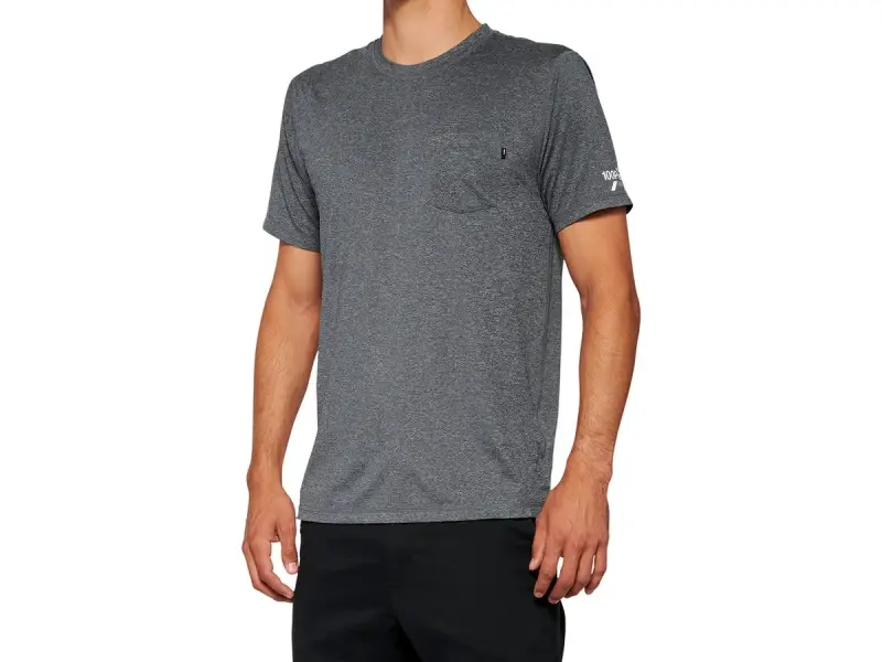 100 Percent "Mission Athletic" T-Shirt - Charcoal Heather