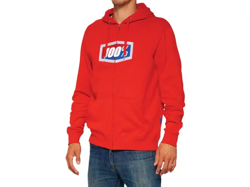 100 Percent "Official" Zipper - Red