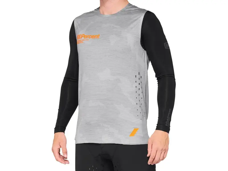 100 Percent "R-Core Concept" Jersey Tank Top - Grey Camo/Black