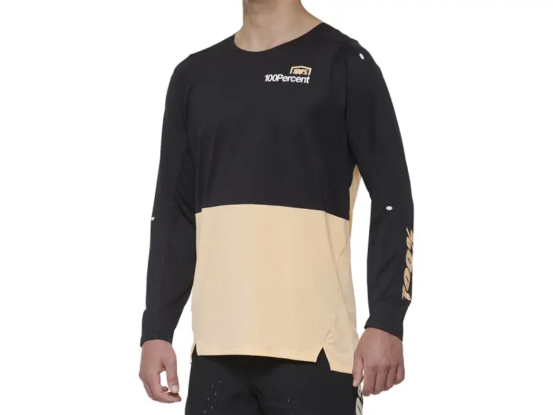 100 Percent "R-Core X" Jersey Longsleeve - Black/Peach