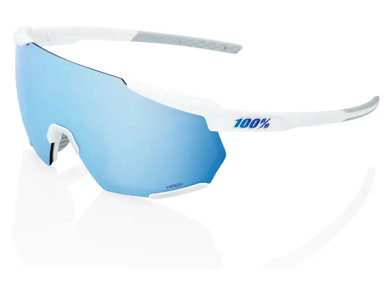 100 Percent "Racetrap 3.0" Sunglasses - HiPER Lens / Matte White