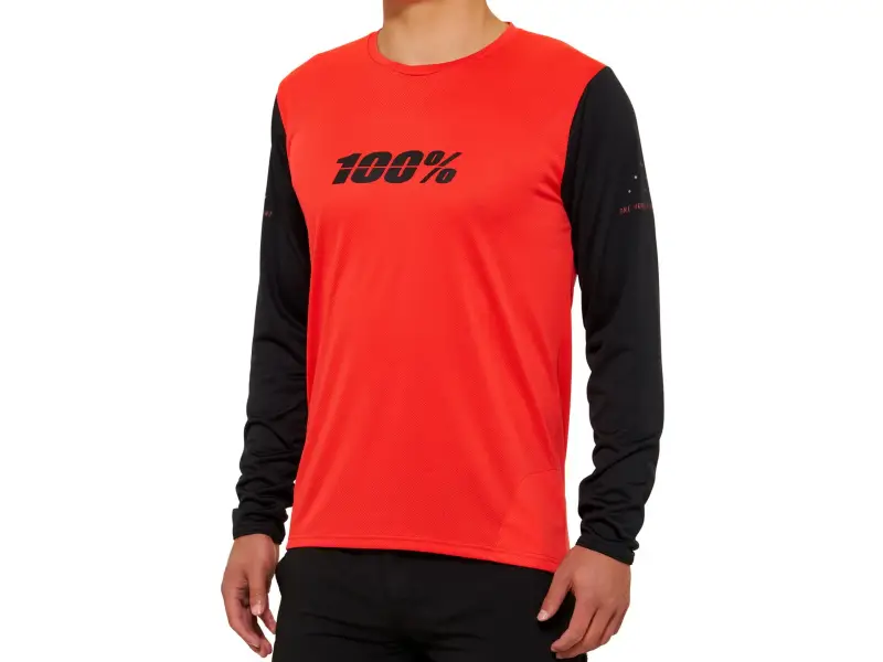 100 Percent "Ridecamp" Jersey Longsleeve - Red/Black