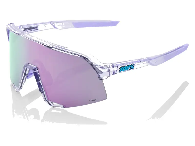 100 Percent "S3" Sunglasses - HiPER Mirror Lens / Polished Translucent Lavender