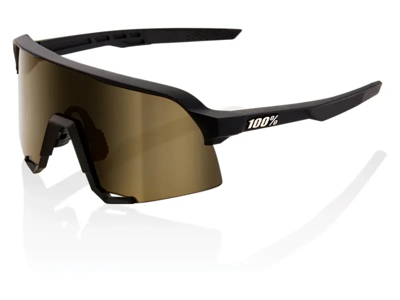 100 Percent "S3" Sunglasses - Mirror Lens / Soft Tact Black
