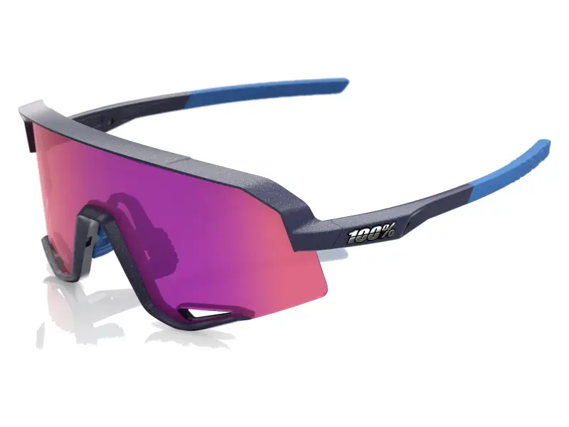 100 Percent "Slendale" Sonnenbrille - Purple Mirror Lens / Satin Storm Metallic