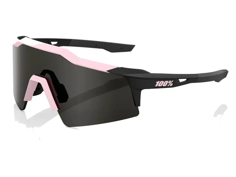 100 Percent "Speedcraft SL" Sunglasses - Smoke Lens / Soft Tact Desert Pink