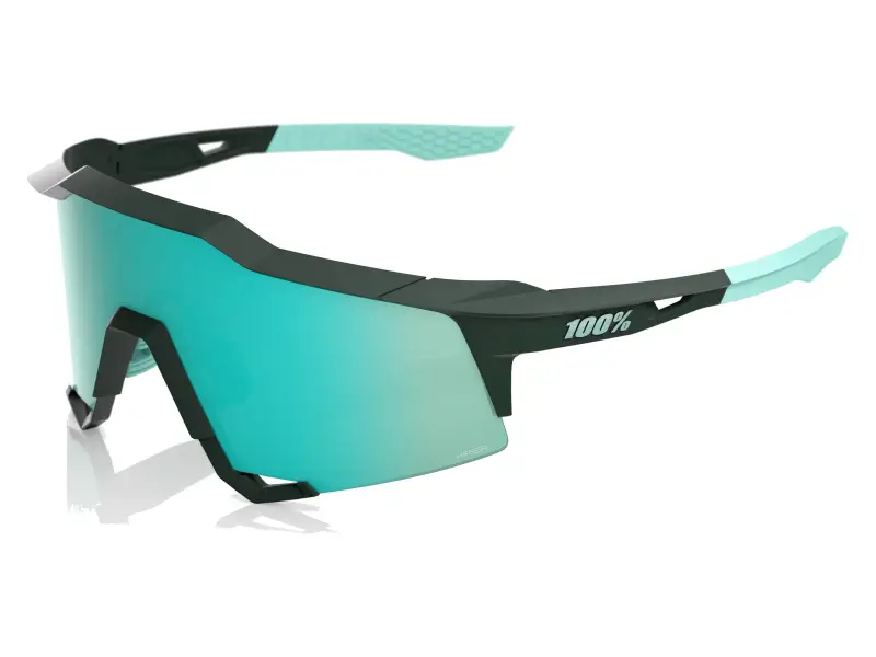 100 Percent "Speedcraft" Sunglasses - HiPER Mint Mirror Lens / Soft Tact Juniper