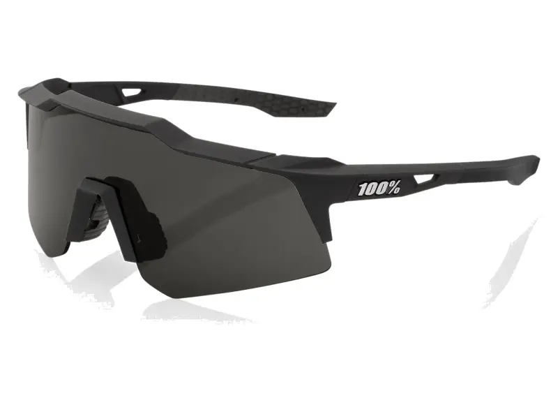 100 Percent "Speedcraft XS" Sunglasses - Smoke Lens / Soft Tact Black