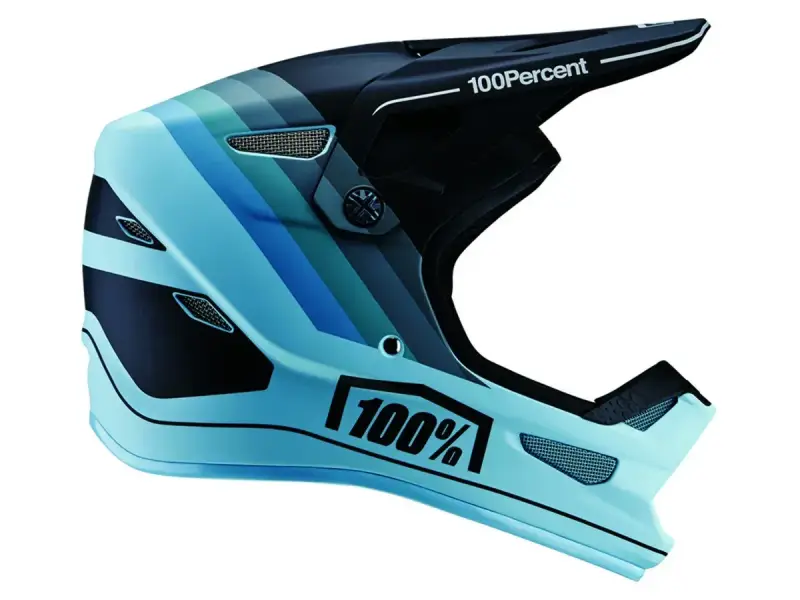 100 Percent "Status BMX/Downhill" Fullface Helmet - Drop/Steel Blue/Black