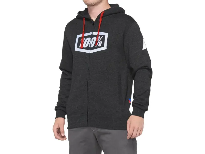 100 Percent "Syndicate" Zipper - Heather Black