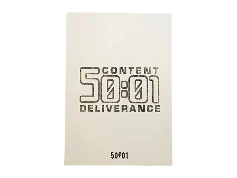 50to01 "Content + Deliverance" DVD Video + Buch + Stickerbogen