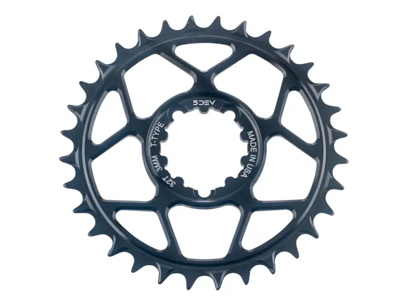 5DEV "T-Type Aluminium" MTB Kettenblatt - SRAM 3-Loch Direct Mount