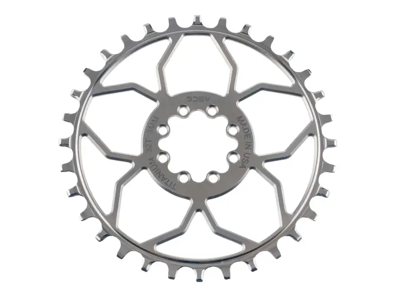 5DEV "T-Type Titanium" MTB Chainring - SRAM 8-Bolt Direct Mount