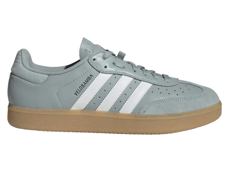 adidas Cycling "Velosamba Leather" Cycling Shoes - Silver/White