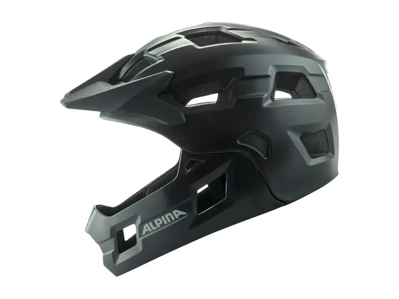 Alpina "Rupi" Fullface Helm - Black Matt (Kids)