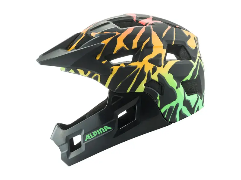 Alpina "Rupi" Fullface Helm - Fading Neon Matt (Kids)