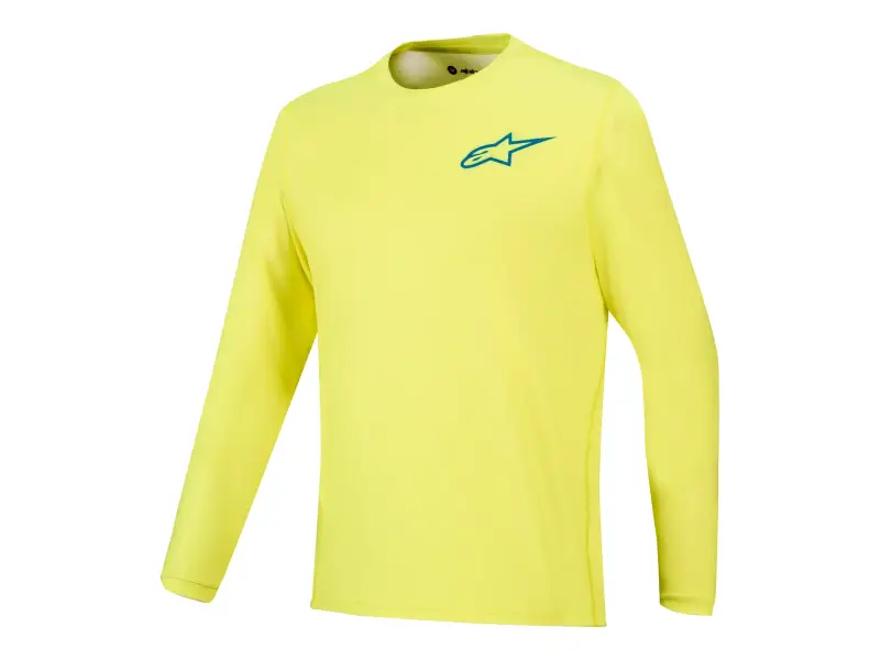 Alpinestars "A-Dura Air Long Sleeve" Jersey - Yellow Fluo