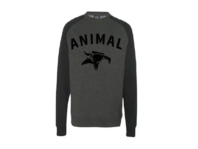 Animal Bikes "Serif Crew" Pullover - Black/Grey