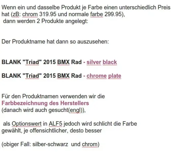 MUSTER "VORLAGE" siehe Produktbild 1