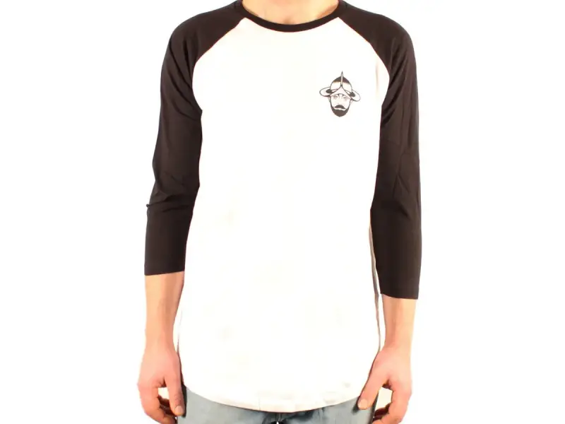 Barons of Trails "TrailsTrailsTrails" 3/4 Longsleeve - White/Black
