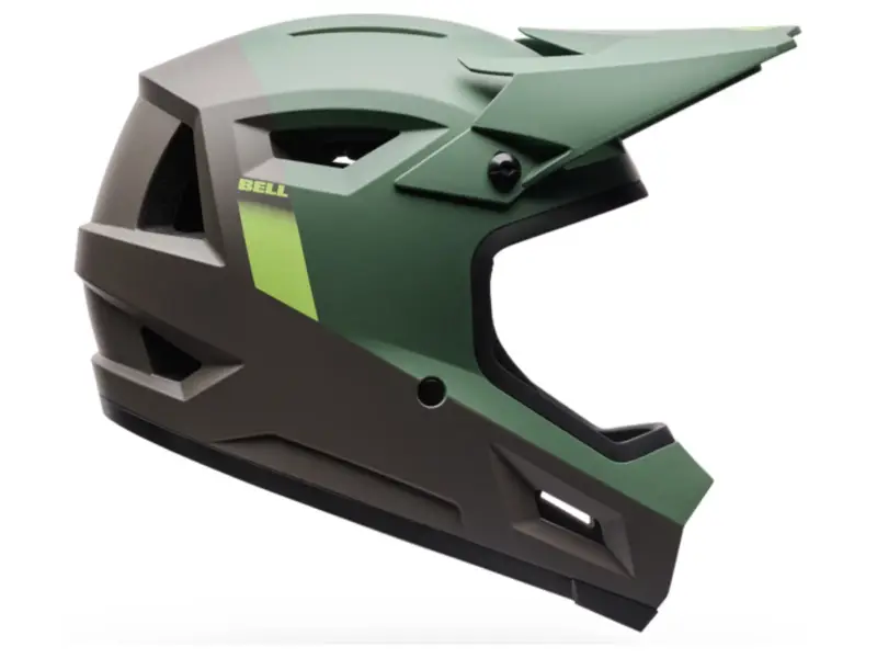 Bell "Sanction 2 DLX" Fullface Helmet - Blip Vintage Olive