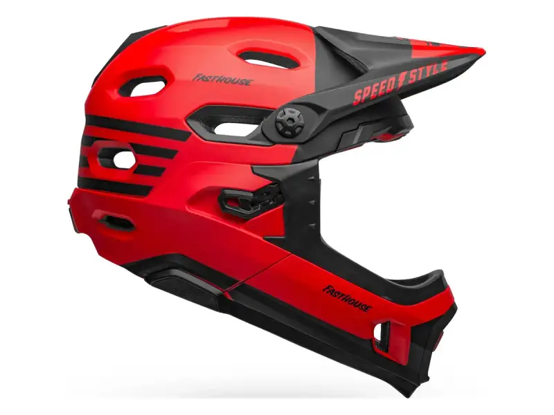 Bell "Super DH" Spherical Fullface Helm - Matte Red/Black Fasthouse