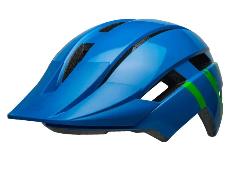 Bell "Sidetrack II Youth" MTB Helmet - Strike Gloss Blue/Green