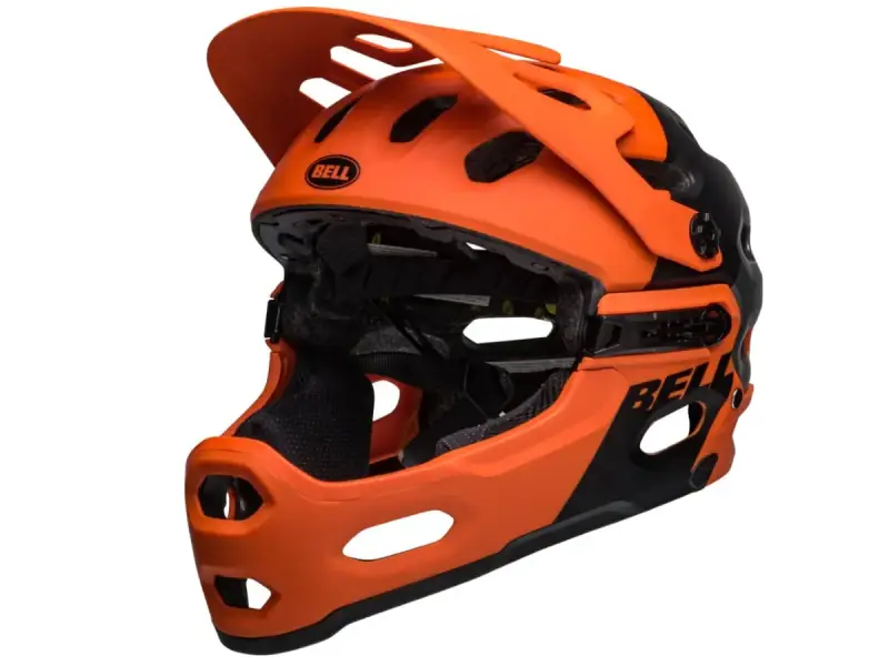 Bell "Super 3R MIPS" Fullface Helmet - Matte Orange/Black