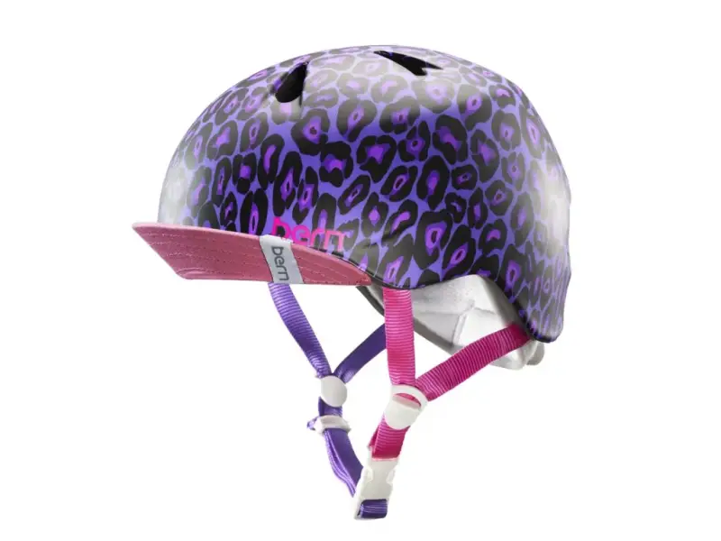 Bern "Nina" Helmet - Kids / Purple Leopard