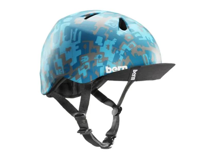 Bern "Nino" Helmet - Kids / Blue Camouflage