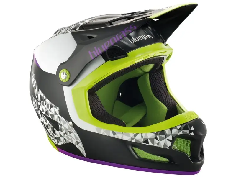 Bluegrass "Brave" Fullface Helm - Black/Purple/Green