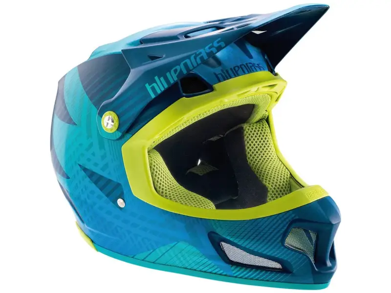 Bluegrass "Brave" Fullface Helmet - Blue/Green