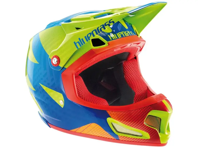 Bluegrass "Brave" Fullface Helmet - Green/Blue/Orange