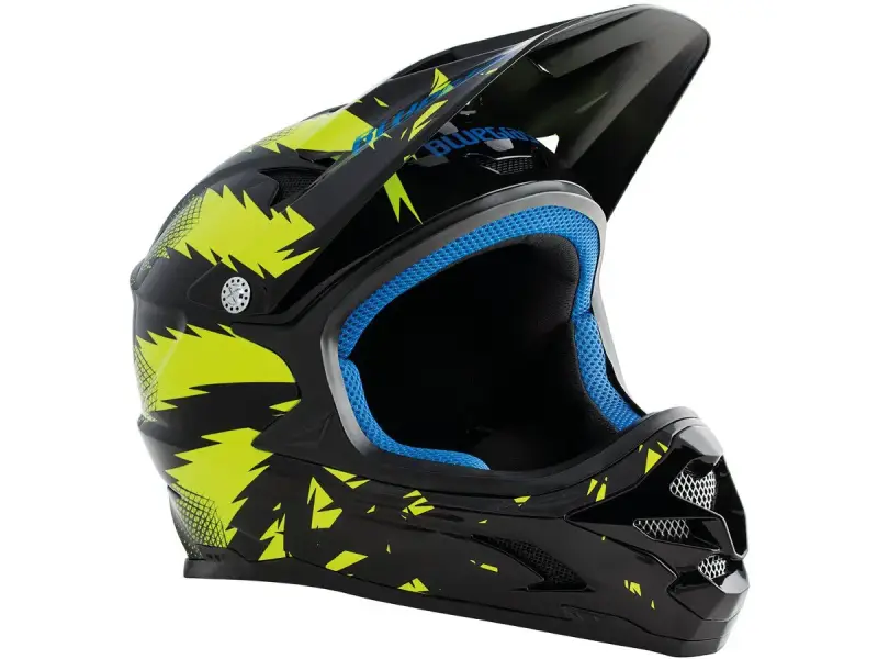 Bluegrass "Intox" Fullface Helmet - Black/Yellow Lightnings