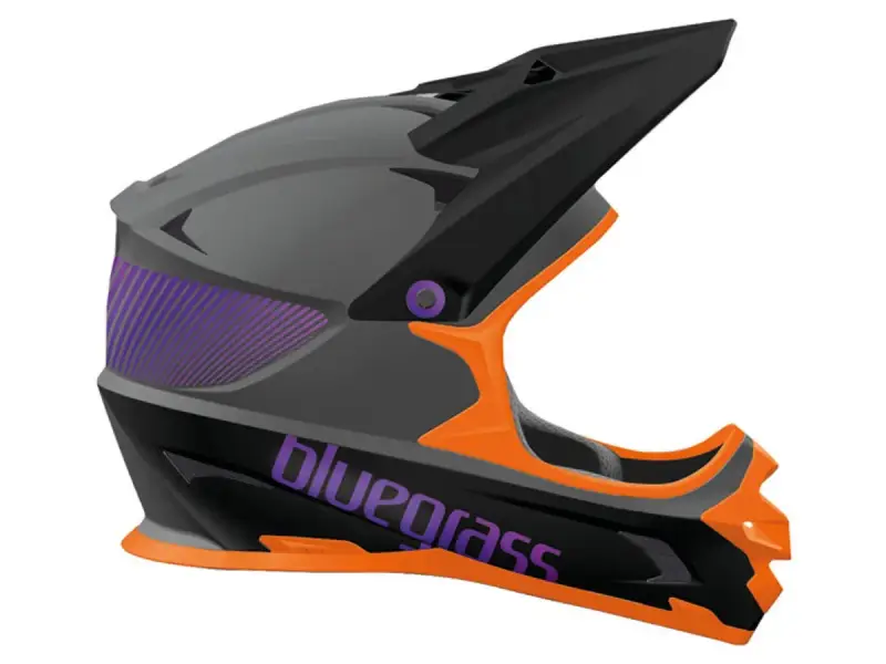 Bluegrass "Intox" Fullface Helm - Grey/Orange/Purple