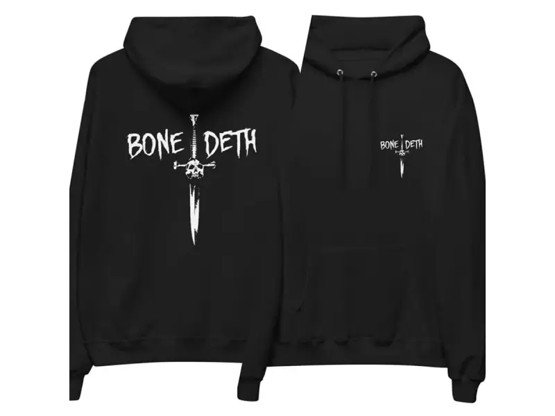 Bone Deth "Dagger" Hooded Pullover - Black
