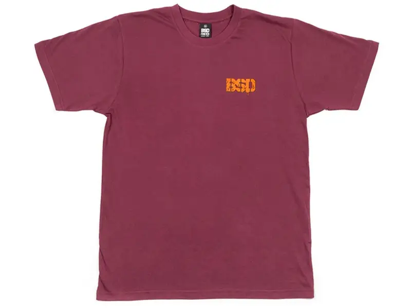 BSD "Melting Acid Face" T-Shirt - Maroon Red