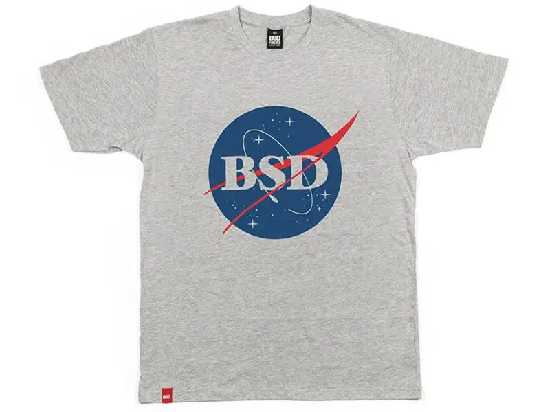BSD "Space Agency" T-Shirt - Heather Grey