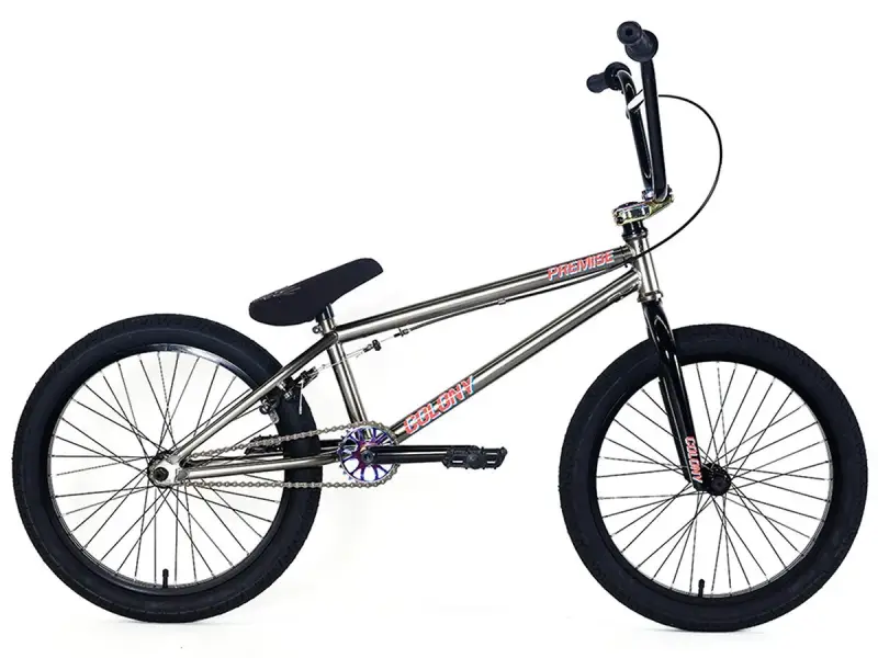 Kratzer - Colony Bikes "Premise" 2018 BMX Rad - Metal Gold/Rainbow
