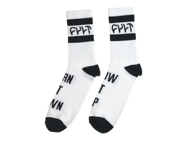 Cult "Burn It Down" Socken - White/Black