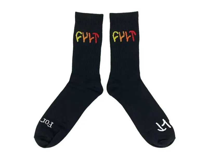 Cult "Multicolor Logo" Socks - Black