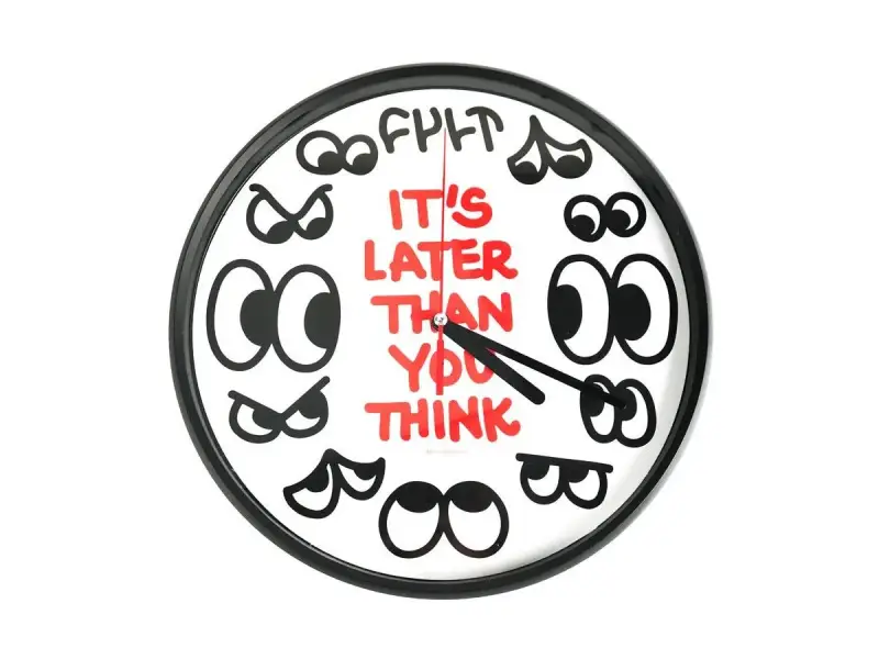Cult "It's Later Than You Think" Wall Clock