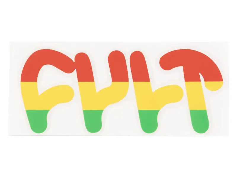 Cult "Thick Logo" Die-Cut Sticker - Rasta