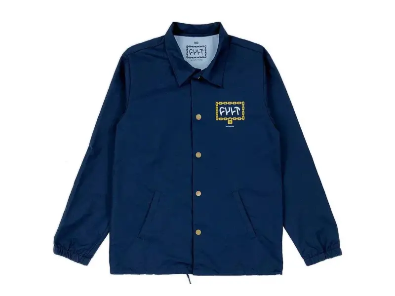 Cult "Throw Away The Key" Coach Jacket - Navy Blue