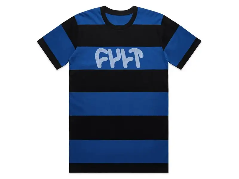 Cult "Wide Stripe" T-Shirt - Blue/Black